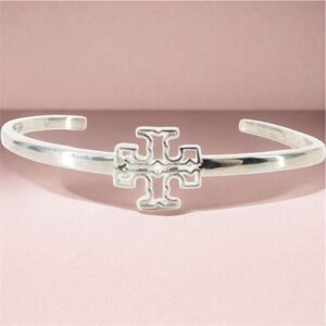 Tory Burch Silver Logo Cuff